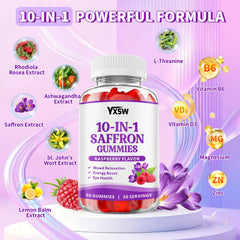 Eye health and memory support concept with saffron gummies