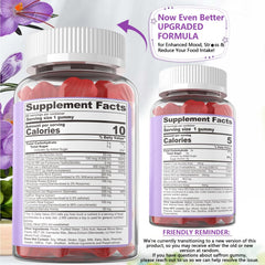 Saffron gummies ingredient blend showing magnesium glycinate and L-theanine