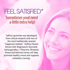 Saffron gummies for mood and energy support close-up