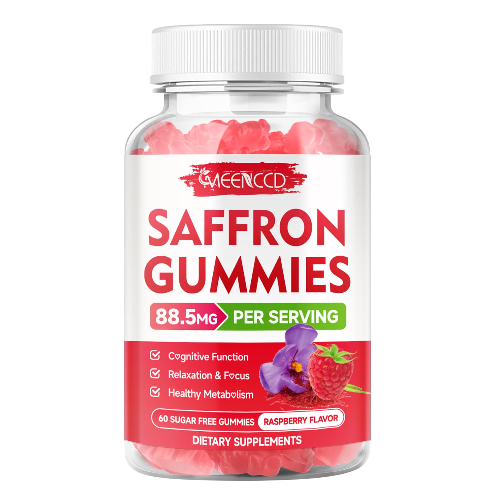 Product packaging on white background - 60 gummies