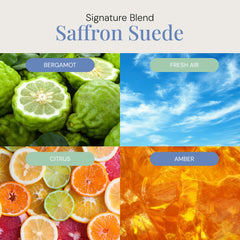 Close-up view of Saffron Suede Aroma Oil