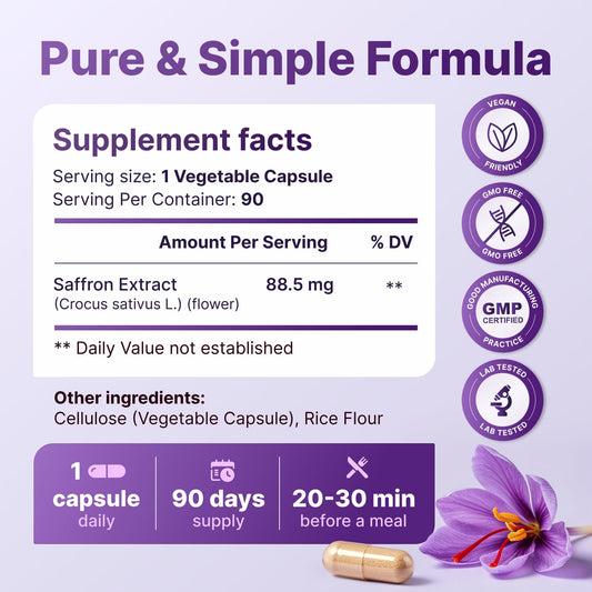 Focus & Mental Clarity - saffron capsule