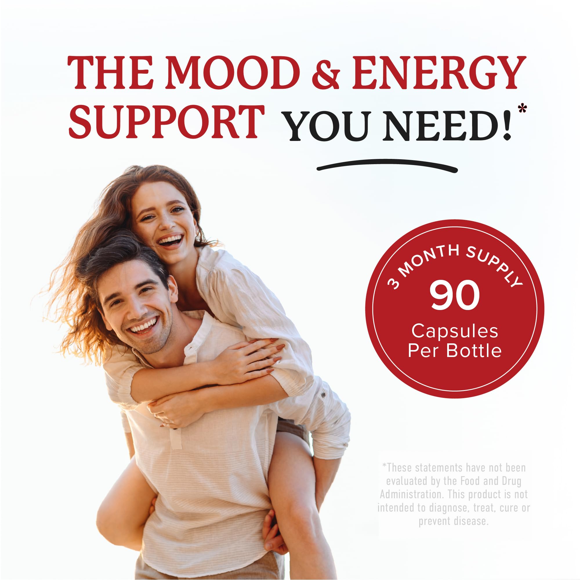 Third-party tested seal and nutrition facts nearby