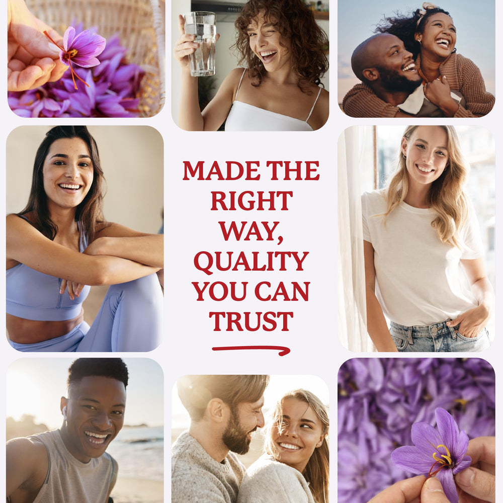 Premium saffron supplement bottle with cap