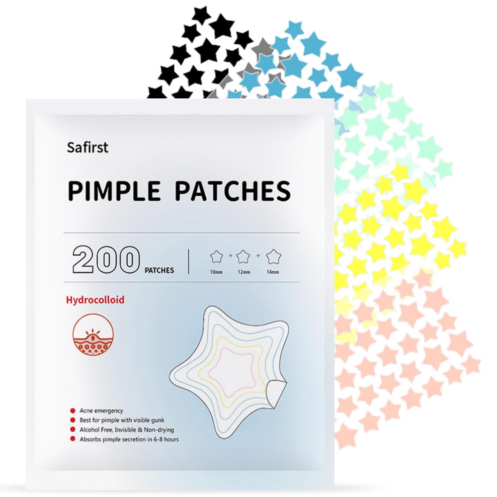 Safirst Star patch on skin covers a 10mm black blemish overnight.