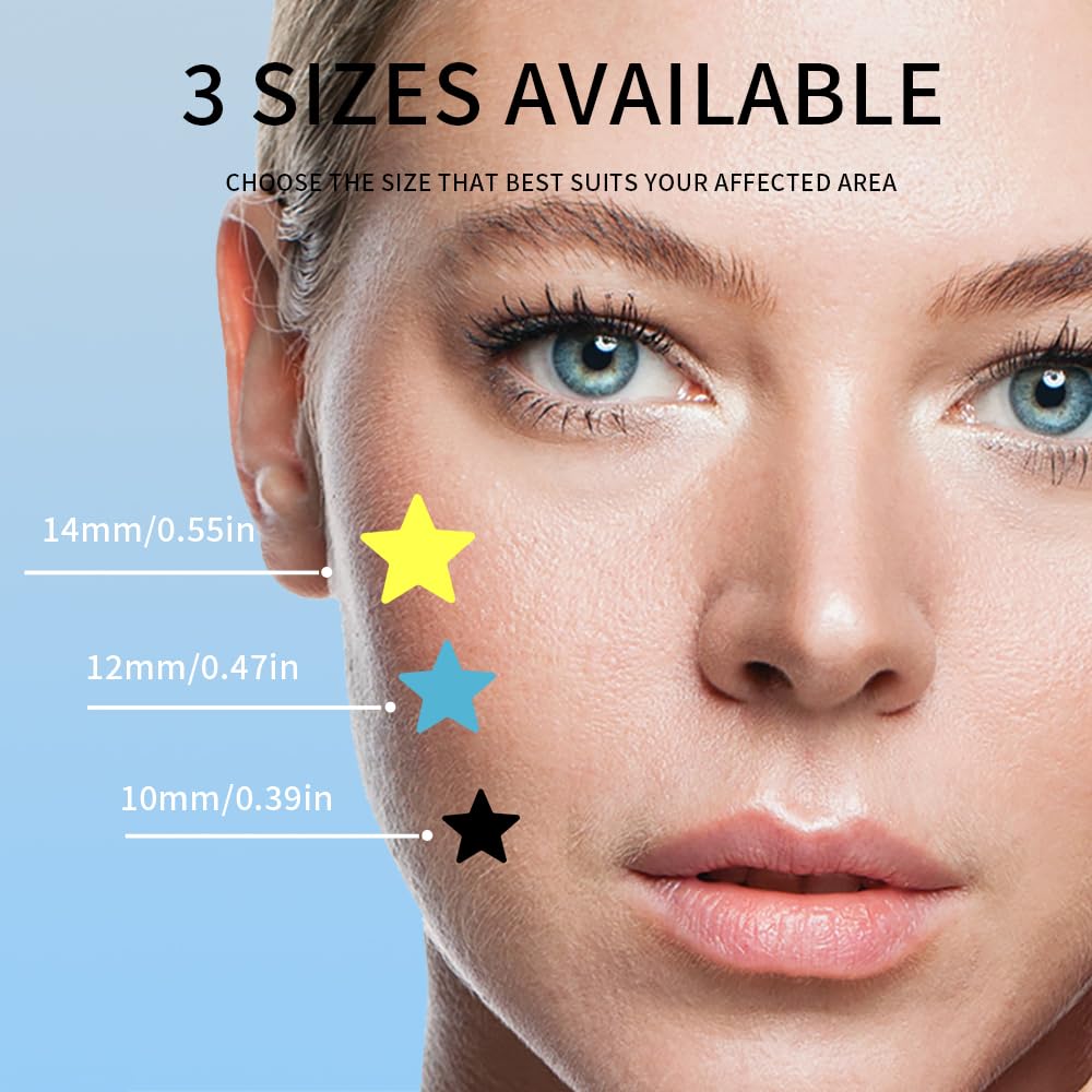 Safirst Star pink 14mm patch on pimple for quick coverage.