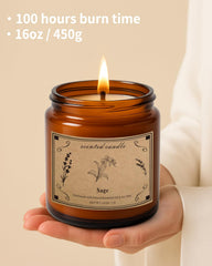 Sage aromatherapy candle suitable for baths and yoga