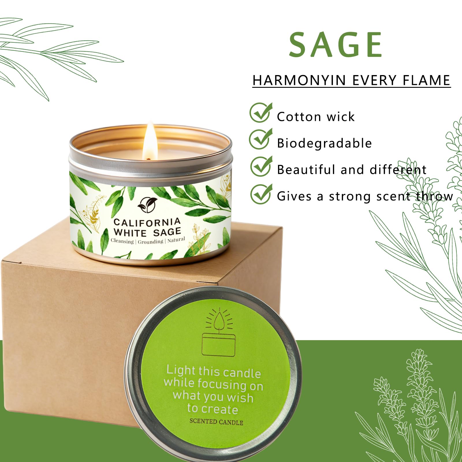 Gift-ready rustic tin packaging for housewarmings and mindful living