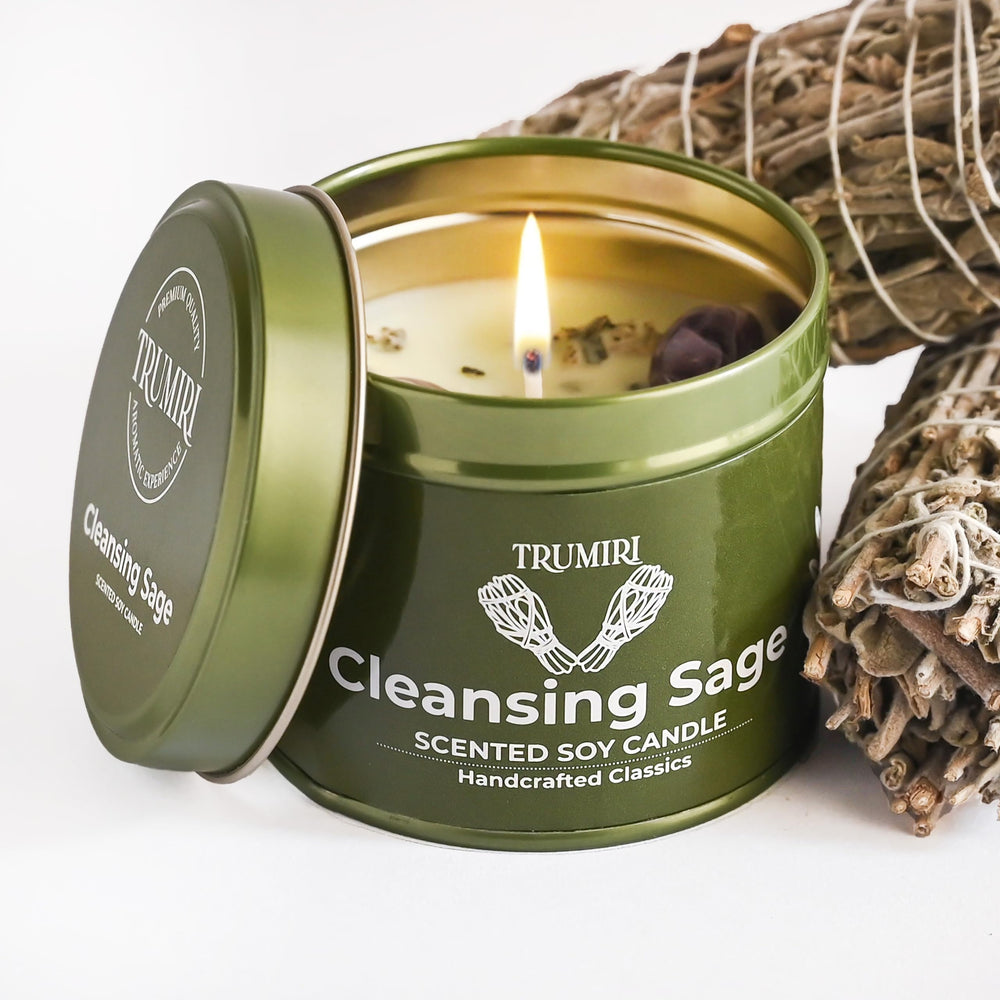 Aromatherapy candle designed for energy cleansing