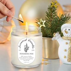 Sage scented candle jar label