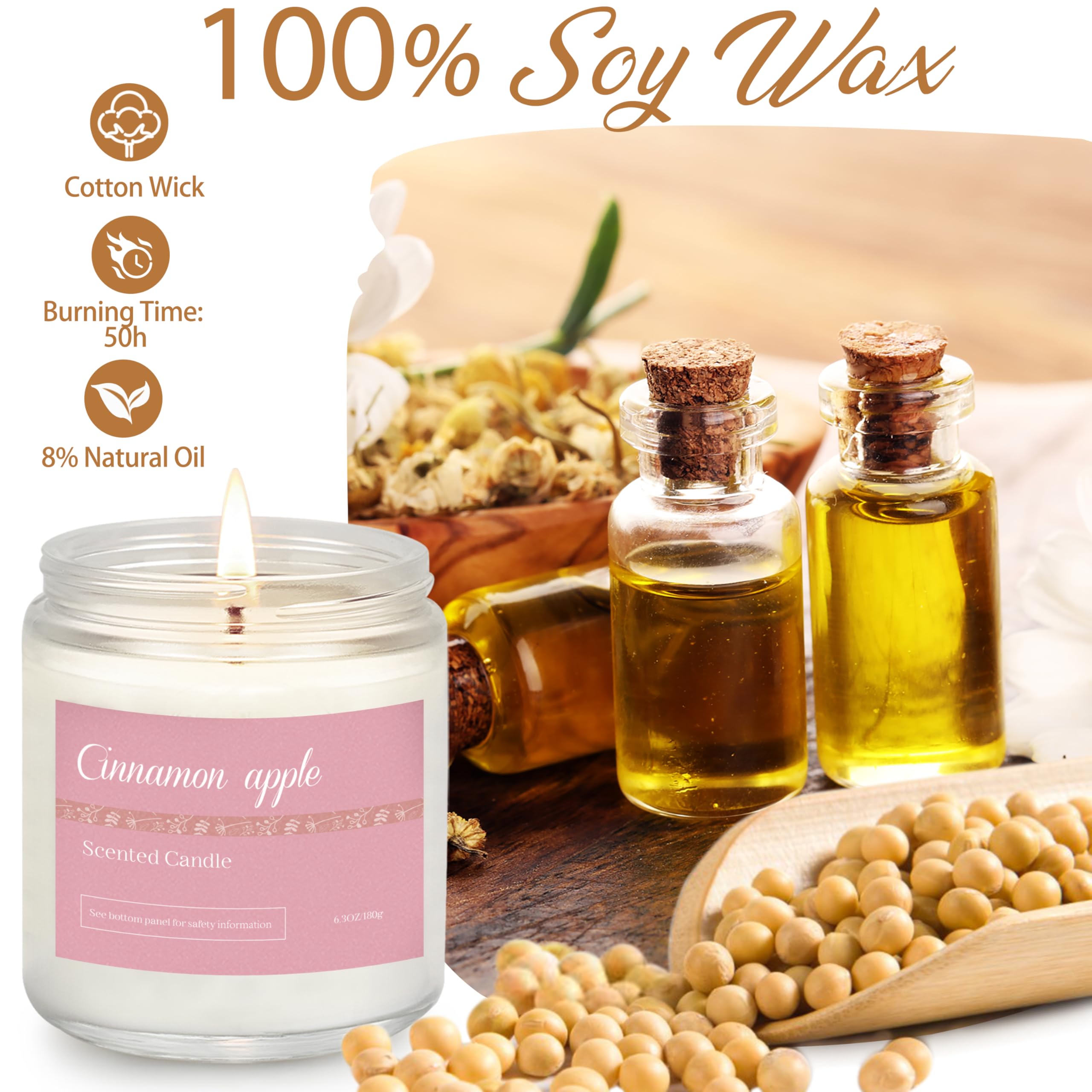 Sage cedarwood scented soy candle