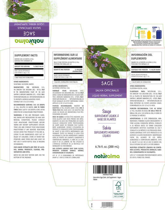 Illustration of concentrated sage leaf tincture 1:10