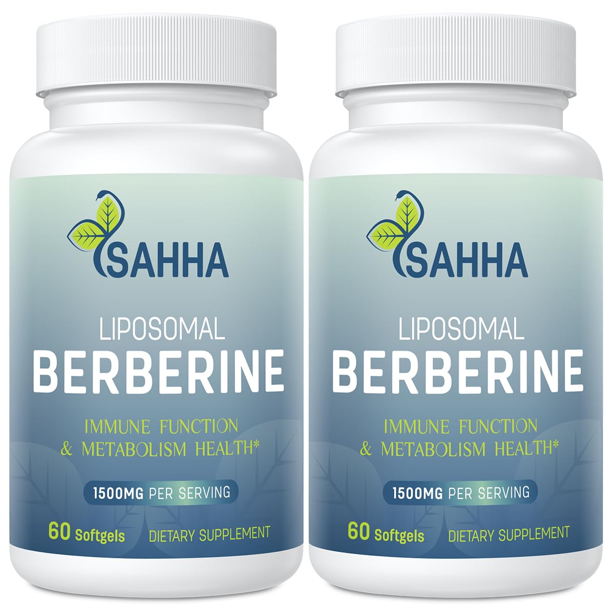 Sahha Liposomal Berberine HCL 1500mg bottle front