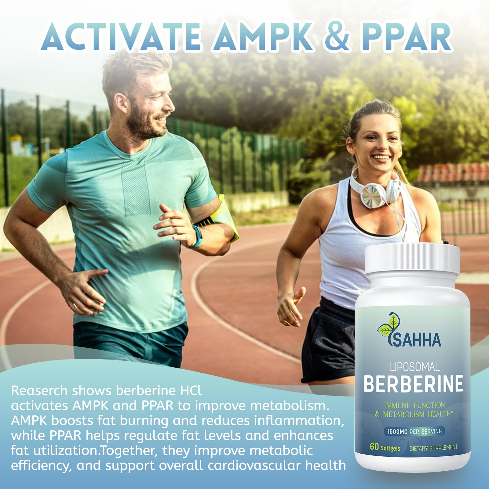 Sahha Liposomal Berberine packaging box and bottle