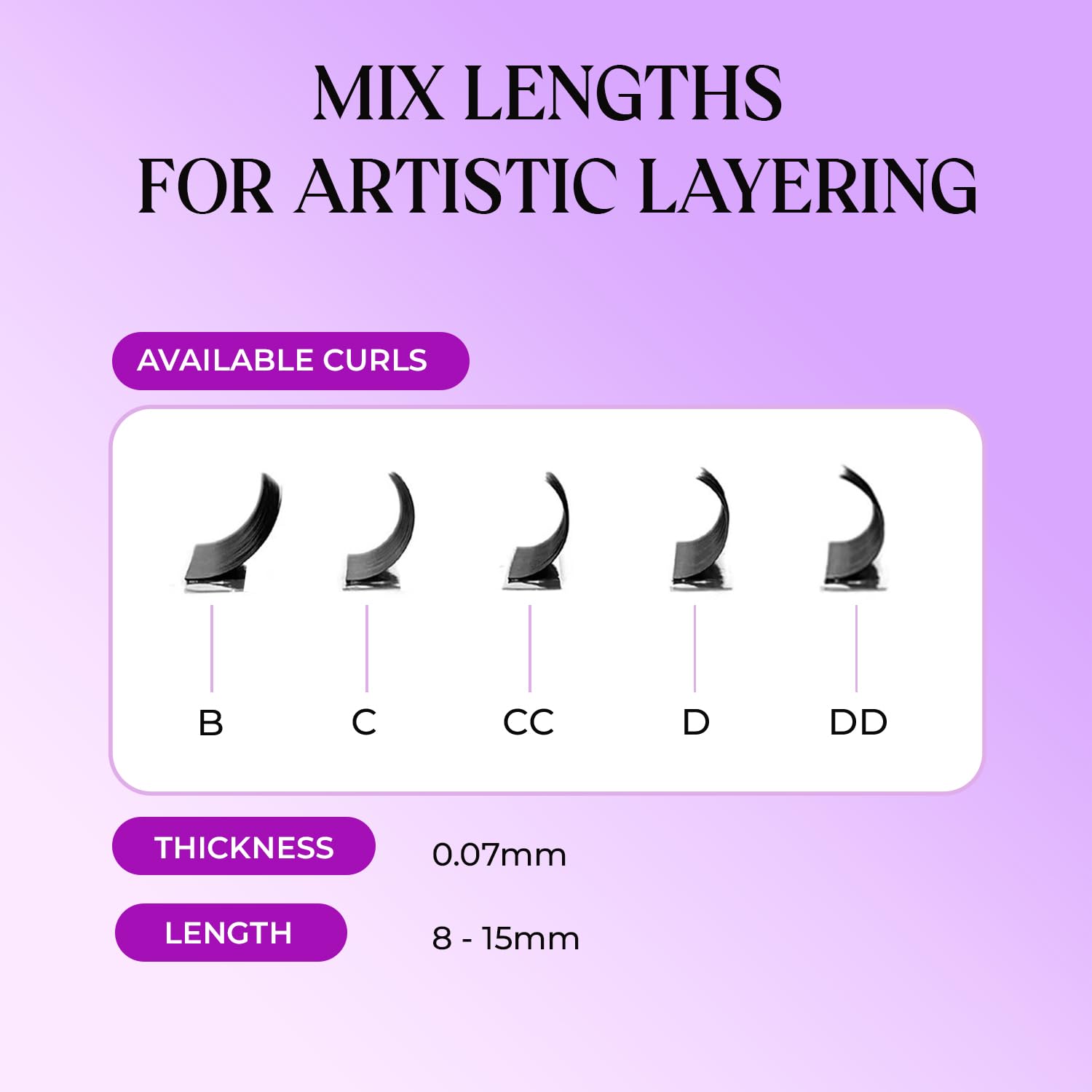 Camellia velvet matte black finish blends with natural lashes for bold elegance.