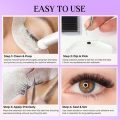 SAIGON LASH 4–15mm length range close-up for versatile lash designs.