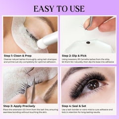 SAIGON LASH long stem lashes closeup indicating enhanced bonding area