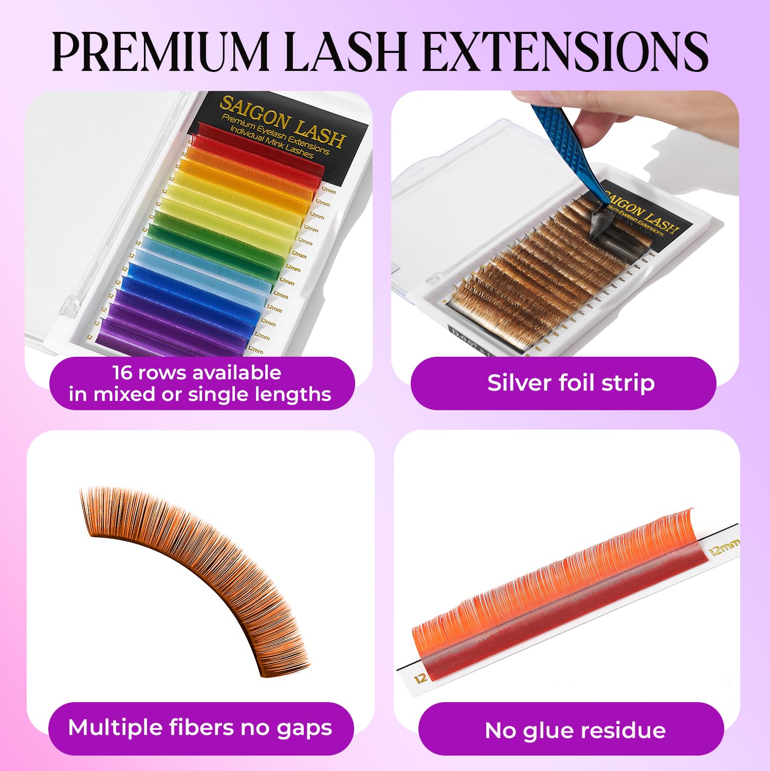 Saigon Lash mink lashes with soft texture for comfortable all-day wear.