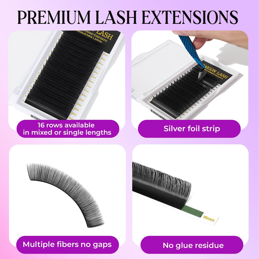 SAIGON LASH volume and classic lashes for versatile lash artistry.
