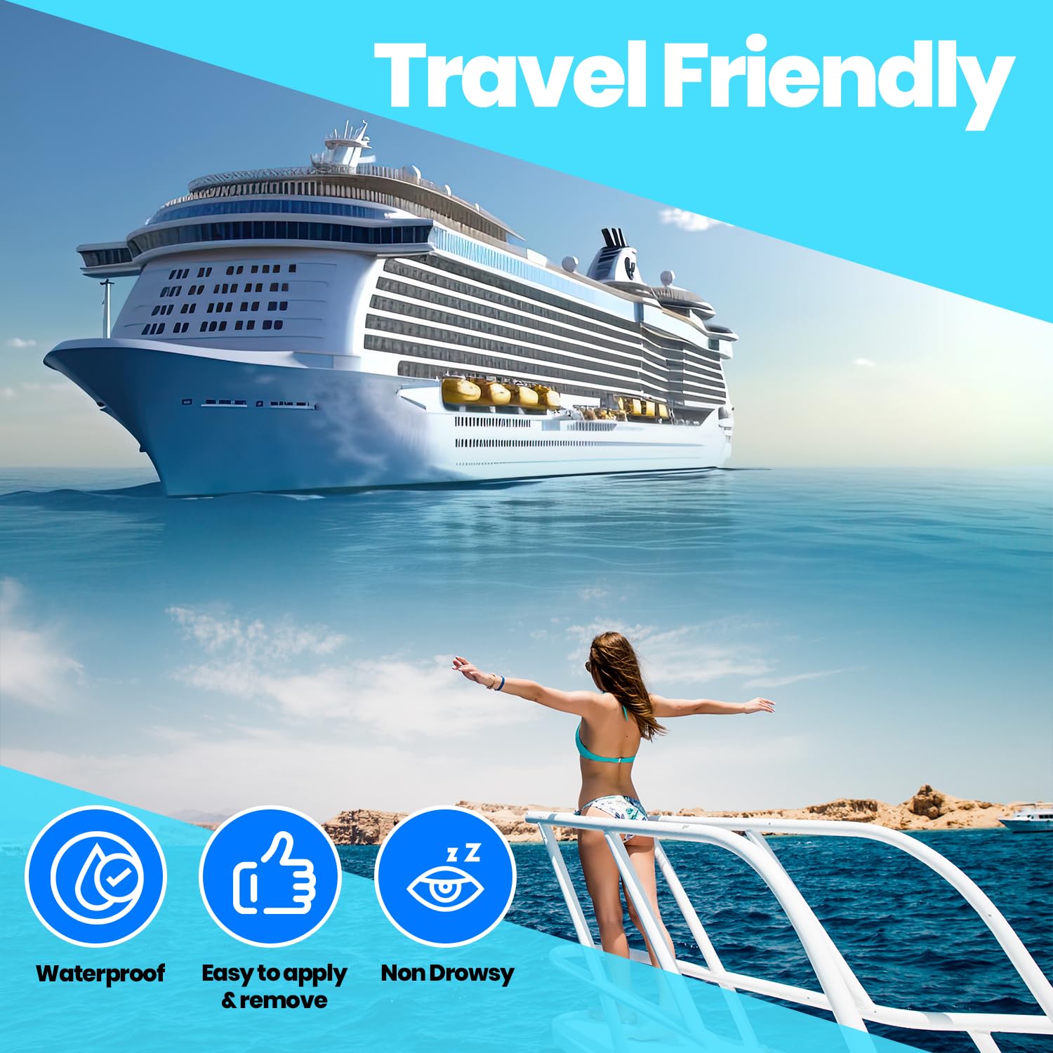 SAILPAK Ship-EEZ patch packaging open reveals single-use, travel-ready format for cruises.
