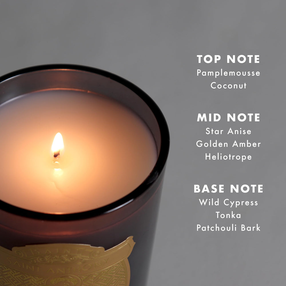 Elegant, gift-ready packaging for Saint Anthony of Padua candle