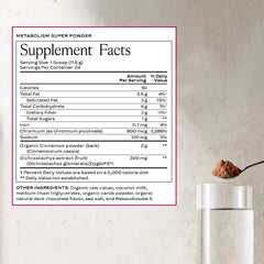 Close-up of Sakara Metabolism Super Powder packaging