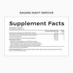 Bottle of Sakara Night Service Sleep Support with 60 capsules