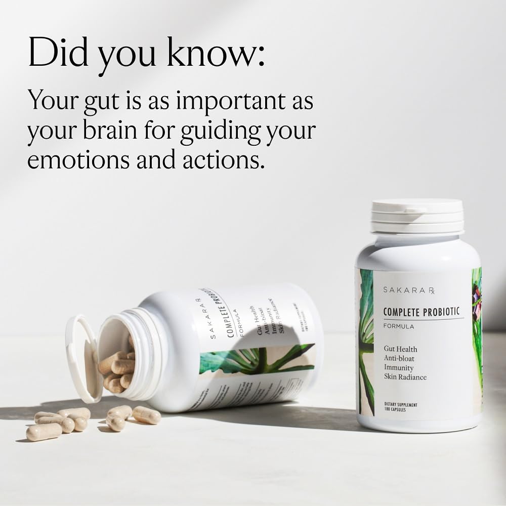 Graphic showing 11 targeted probiotic strains for gut health