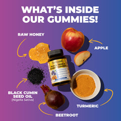 Ingredients: Black Seed Oil, Honey, Apple Cider Vinegar