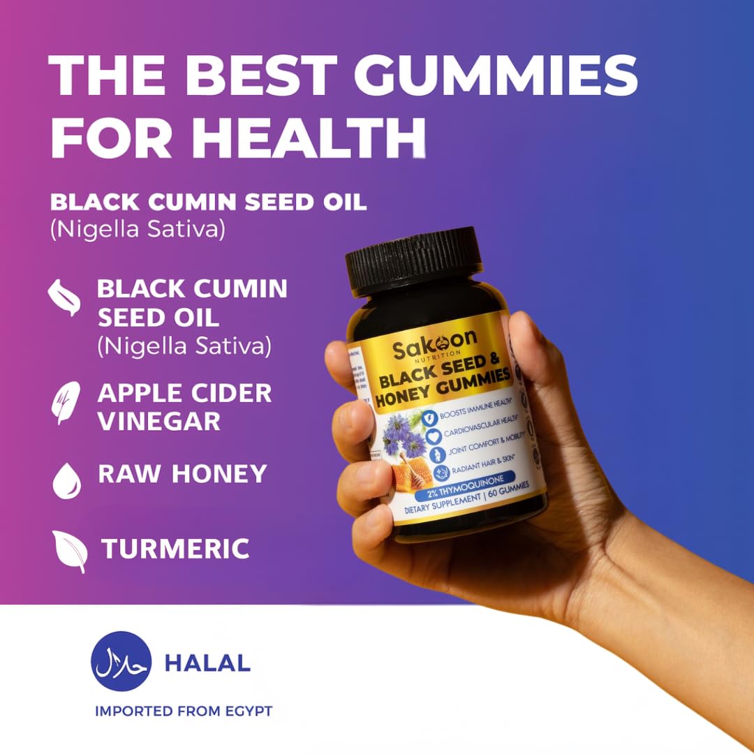 Hair and skin health benefits of black seed oil gummies