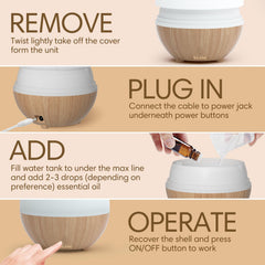 Desk setup with SAL KING diffuser set for office or home