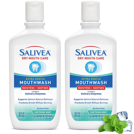 SALIVEA Dry Mouth Mouthwash bottle with mint label
