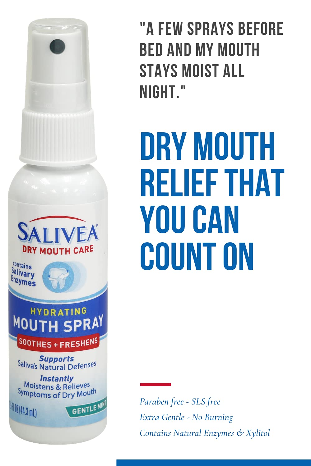 1.5oz SALIVEA bottle with mint label