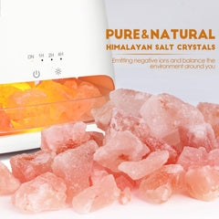 Himalayan salt lamp component in white