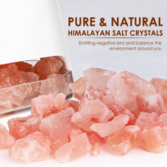 Himalayan pink salt crystals included with the lamp diffuser