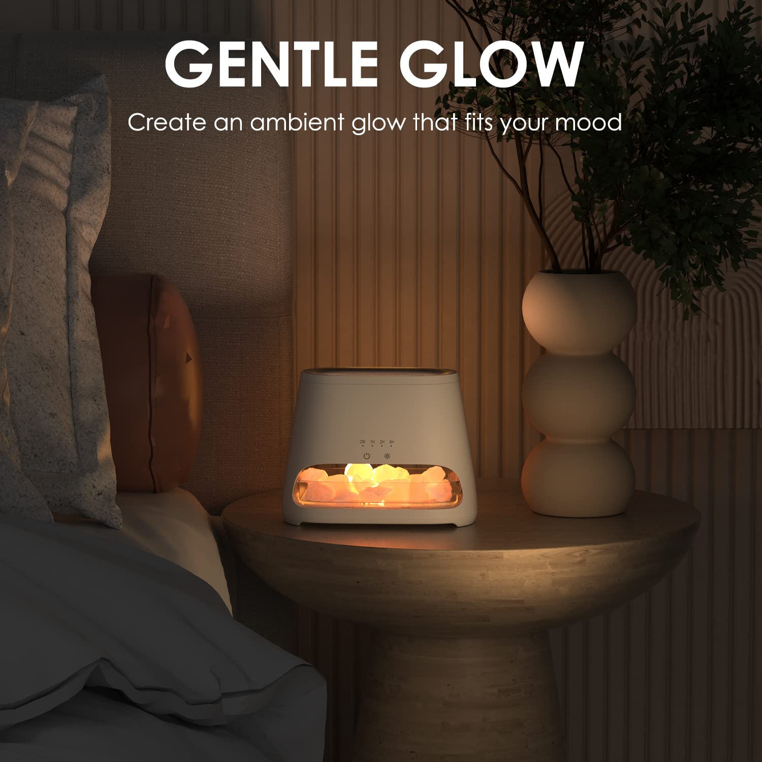 Product showing 4 timer modes: ON, 1H, 2H, 4H