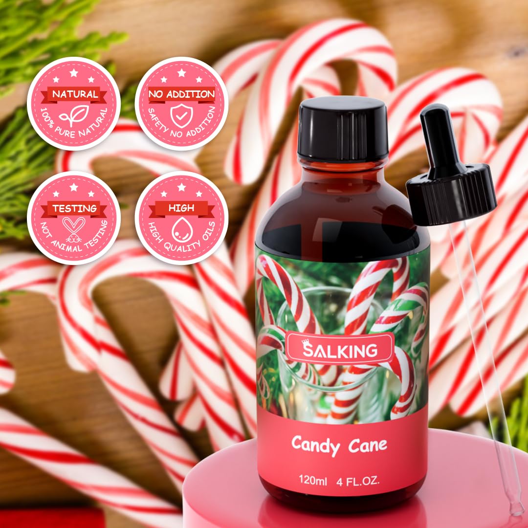 Candle scented with Candy Cane fragrance oil