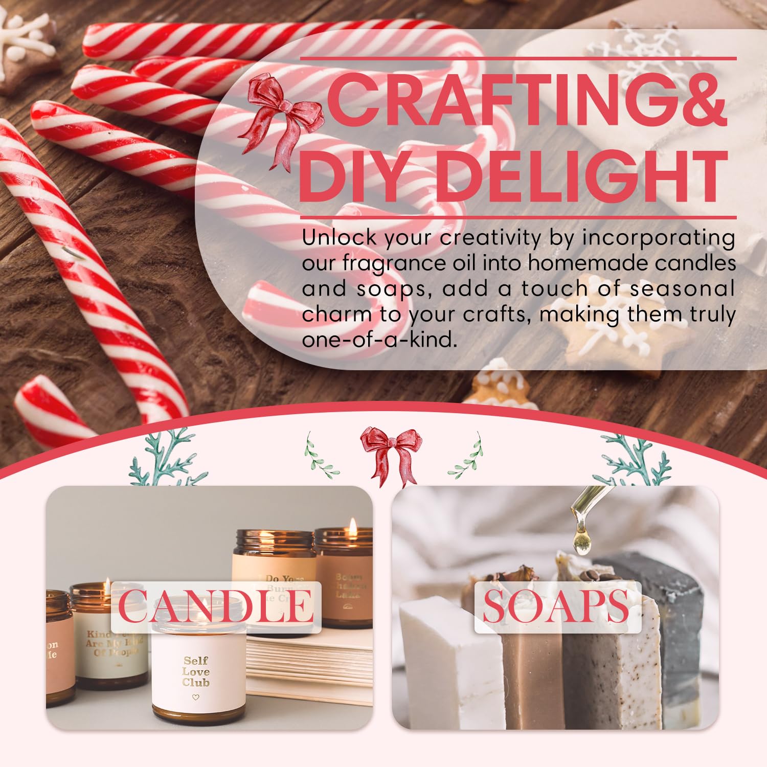 Soap making with Candy Cane fragrance oil