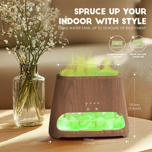 7-color ambient lighting display on SALKING diffuser in dark finish