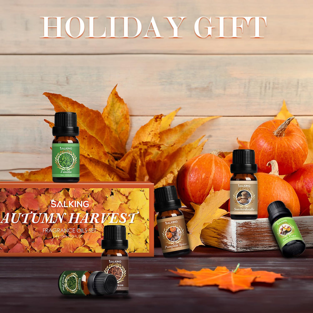 SALKING lifestyle scene of a cozy living room scented with autumn blends