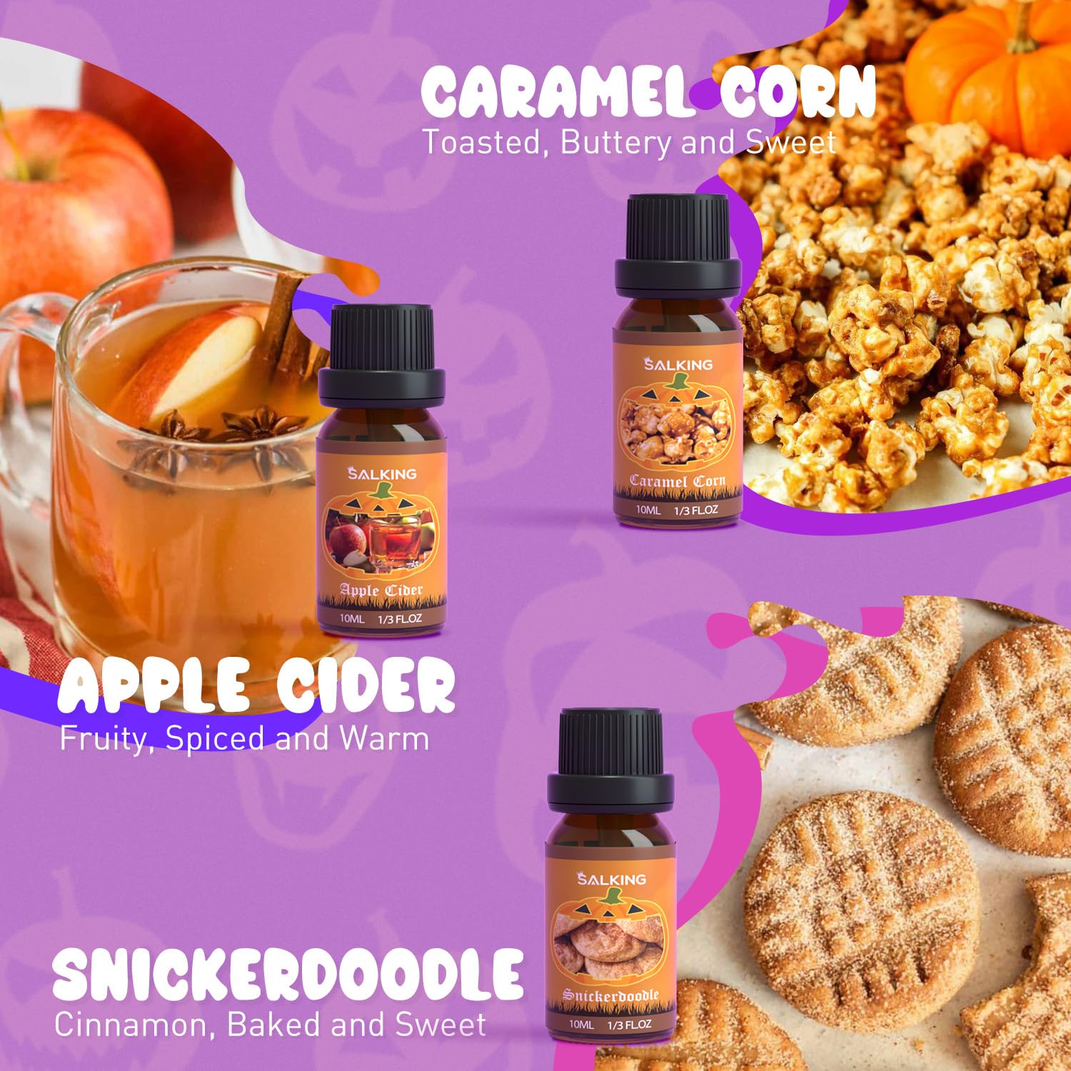 SALKING Halloween fragrance oils Snickerdoodle scent bottle