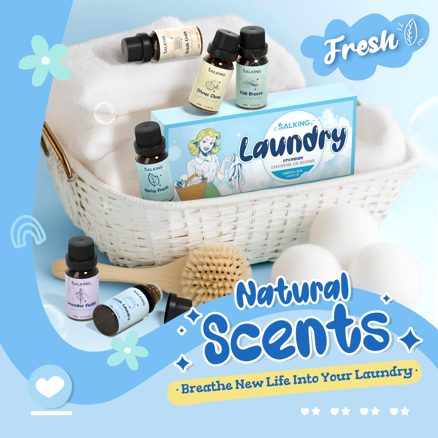 Citrus Clean essential oil bottle for laundry