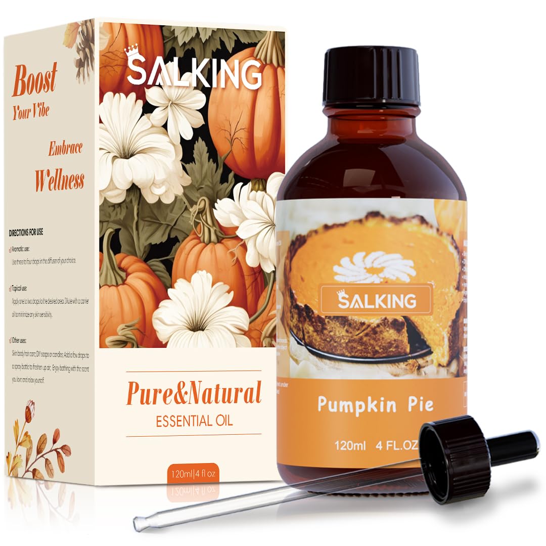 SALKING Pumpkin Pie Fragrance Oil 120ml bottle on a table