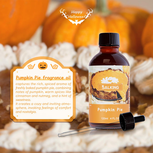Close-up of SALKING Pumpkin Pie Fragrance Oil bottle