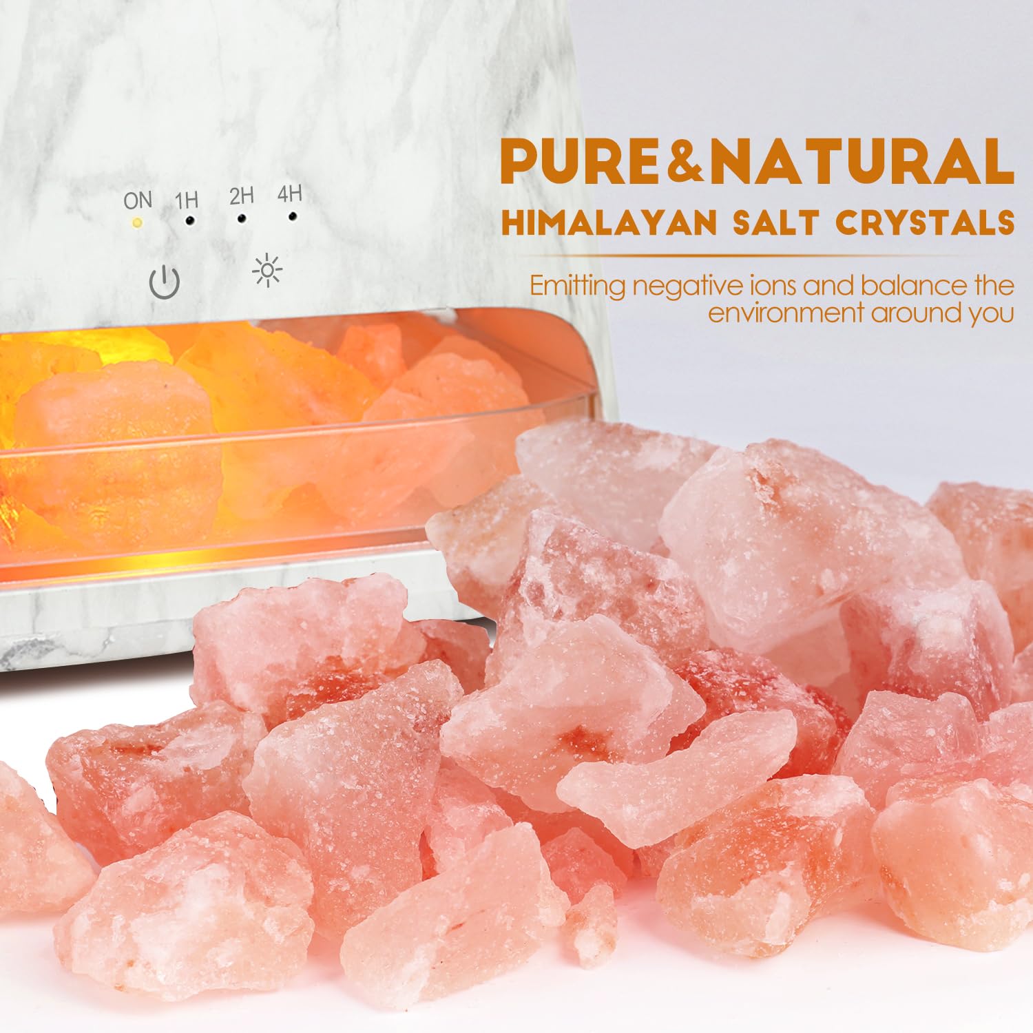 Ultra-quiet diffuser mist with simulated flame effect
