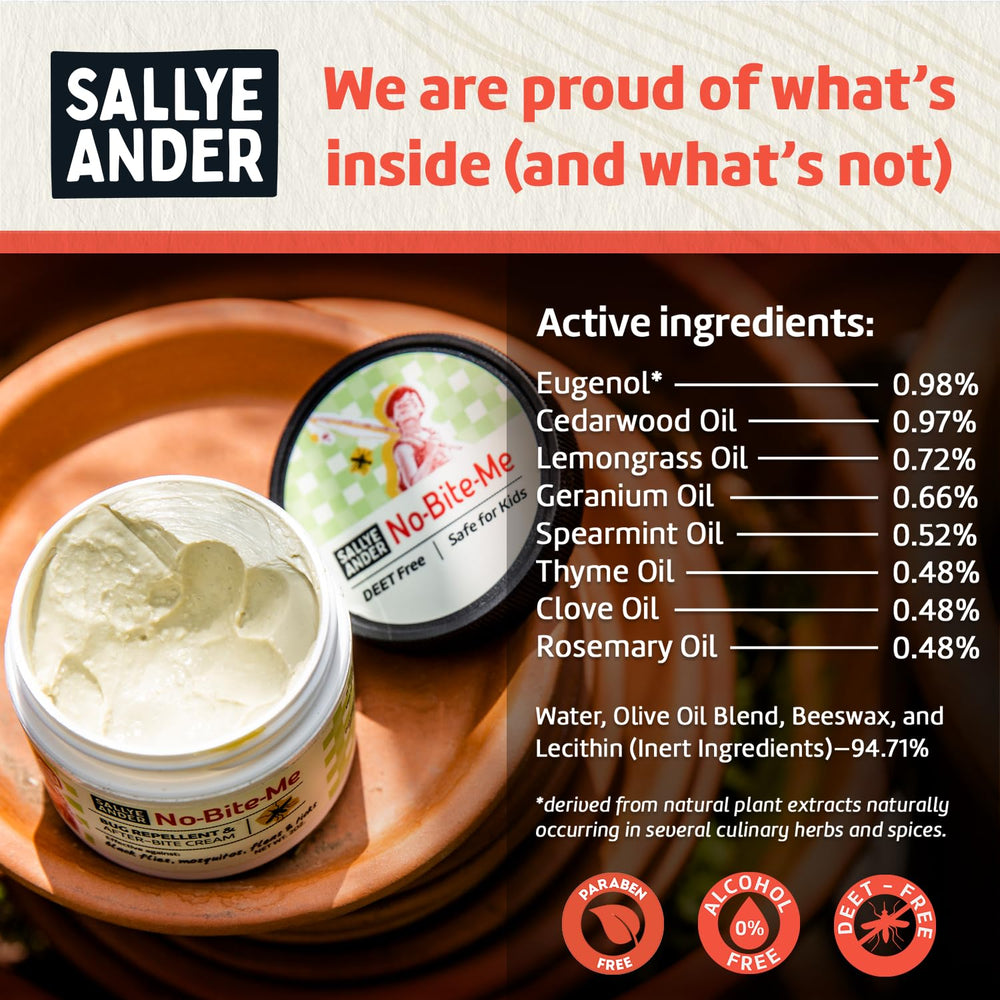 SALLYEANDER No Bite Me eco-packaging—recyclable materials aligned with cruelty-free ethics