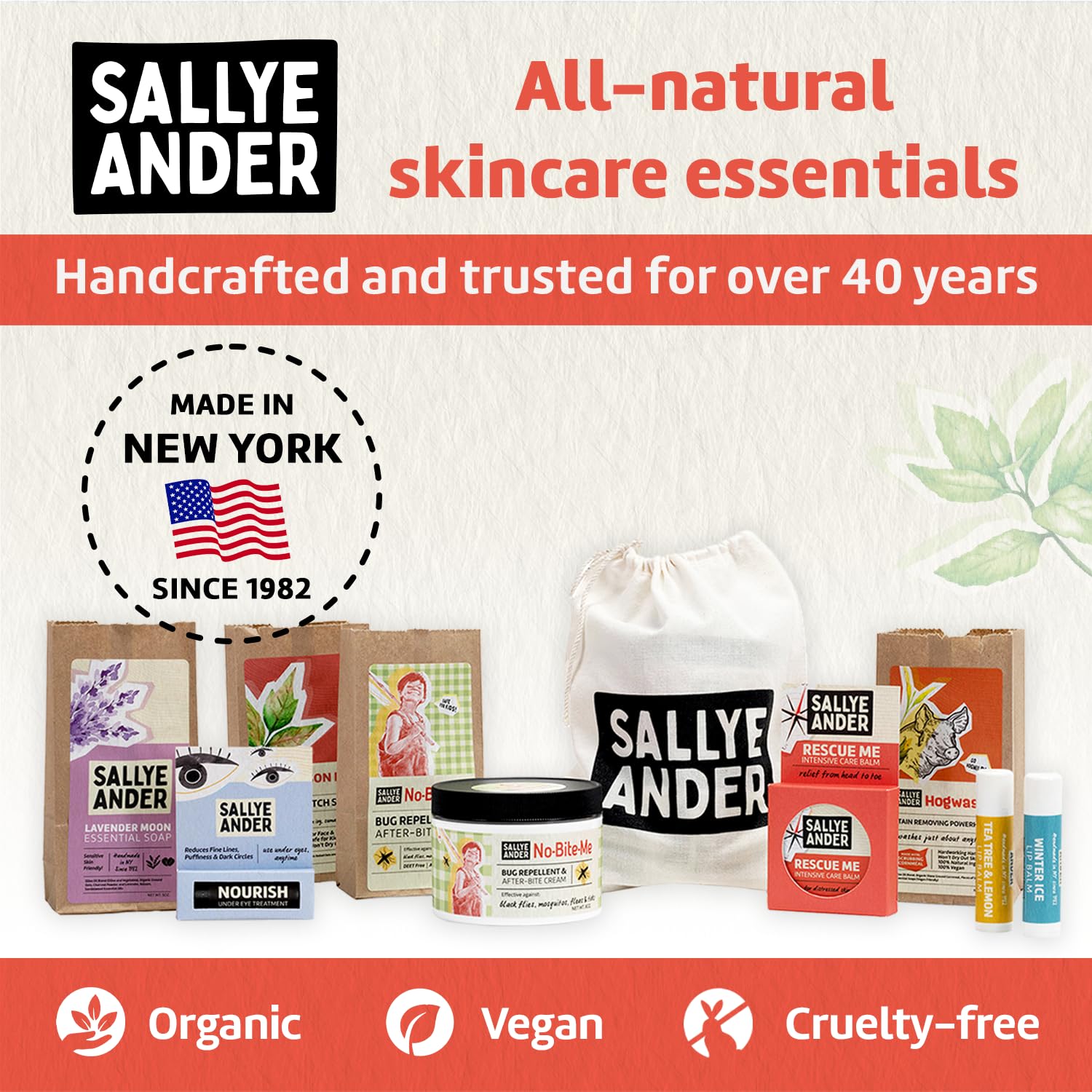 SALLYEANDER No Bite Me outdoor kit—compact cream for camping and hiking