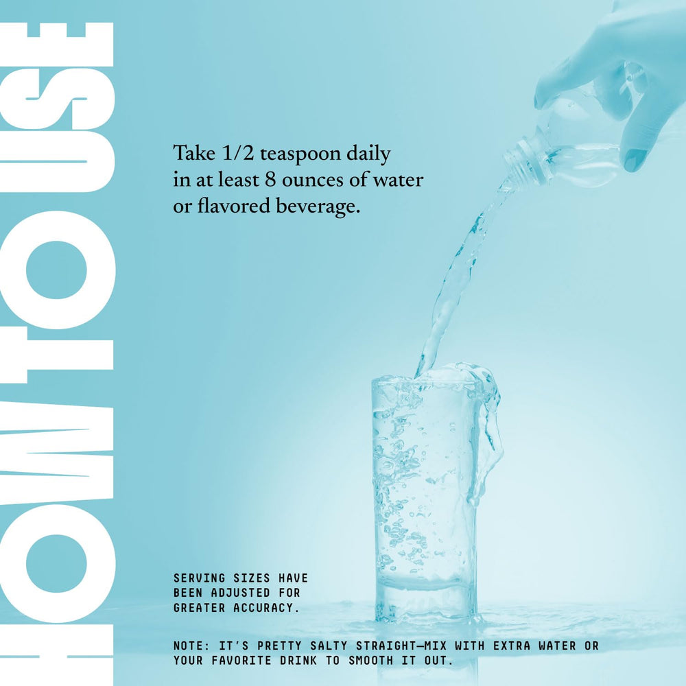 Nutritional note showing Sodium 31mg Potassium 36mg Magnesium 218mg per 1/2 tsp