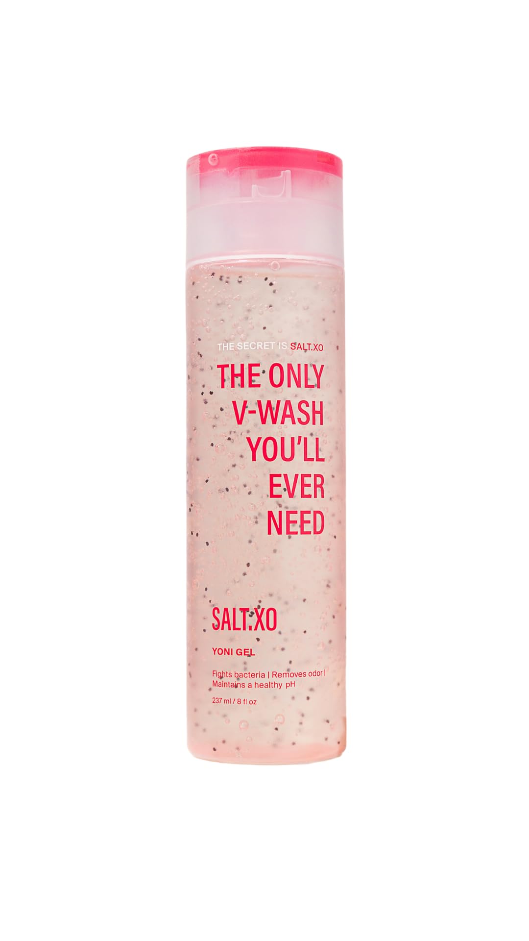 SALT.XO Yoni Gel Wash bottle showing pH-balancing formula for intimate care.