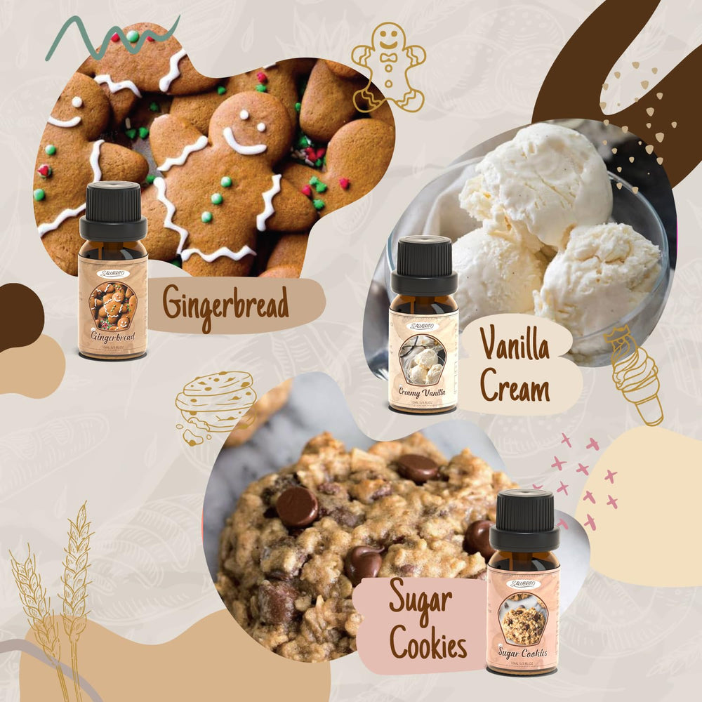 SALUBRITO Bakery Fragrance Oils Set – Gingerbread scent